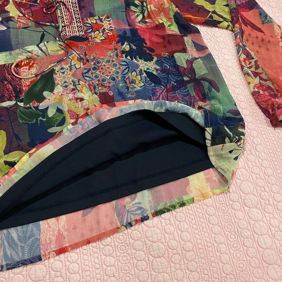 NWOT Christopher & Banks Multicolored Boho Hippie Top - Picture 3 of 10